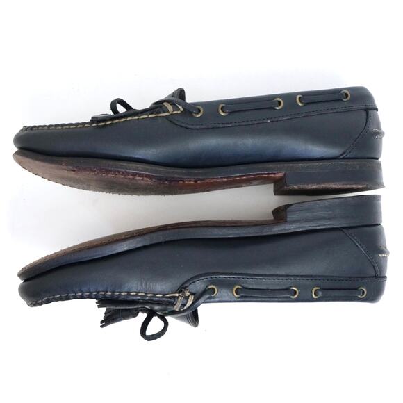 Polo Ralph Lauren Tassel Penny Loafers Black Leather Mens 9.5 main image 4